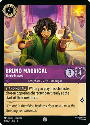(051/204)  Bruno Madrigal - Single-Minded - Reign of Jafar  Normal