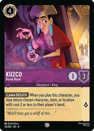 (053/204)  Kuzco - Bored Royal - Reign of Jafar  Cold Foil