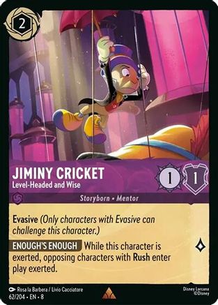 (062/204)  Jiminy Cricket - Level-Headed and Wise - Reign of Jafar  Normal
