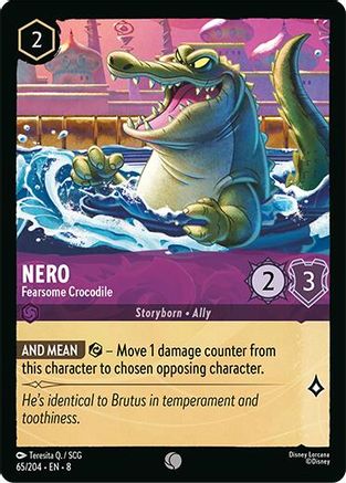 (065/204)  Nero - Fearsome Crocodile - Reign of Jafar  Normal