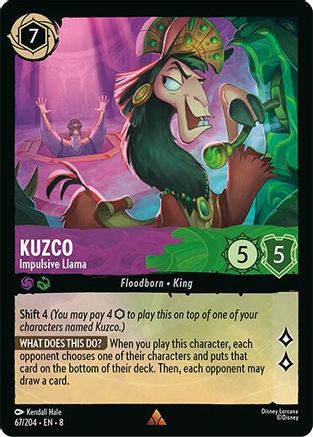 (067/204)  Kuzco - Impulsive Llama - Reign of Jafar  Cold Foil