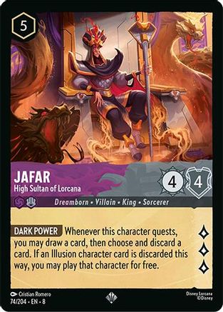 (074/204)  Jafar - High Sultan of Lorcana - Reign of Jafar  Cold Foil