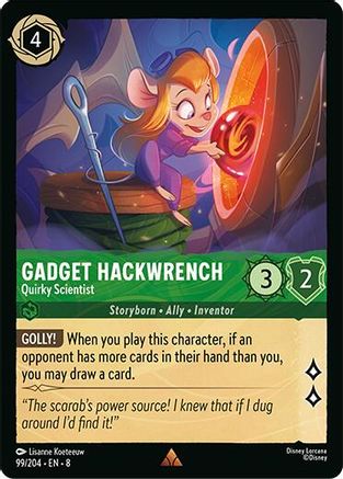 (099/204)  Gadget Hackwrench - Quirky Scientist - Reign of Jafar  Normal