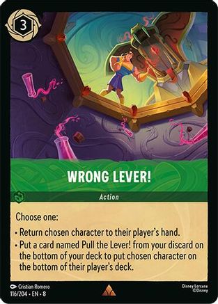 (116/204)  Wrong Lever! - Reign of Jafar  Cold Foil