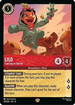 (137/204)  Lilo - Causing an Uproar - Reign of Jafar  Cold Foil