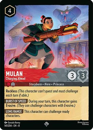 (141/204)  Mulan - Charging Ahead - Reign of Jafar  Cold Foil