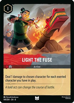 (149/204)  Light the Fuse - Reign of Jafar  Cold Foil