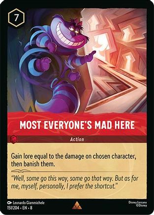 (151/204) Most Everyone's Mad Here - Reign of Jafar Cold Foil