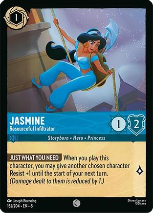 (162/204)  Jasmine - Resourceful Infiltrator - Reign of Jafar  Cold Foil