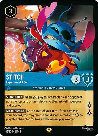 (166/204)  Stitch - Experiment 626 - Reign of Jafar  Cold Foil