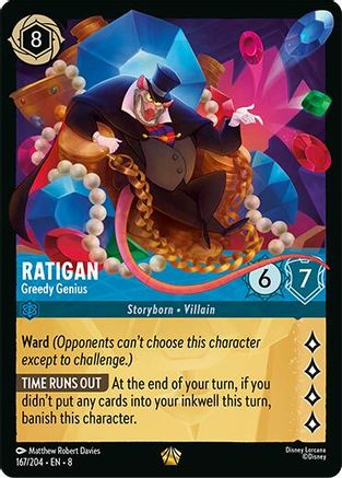 (167/204)  Ratigan - Greedy Genius - Reign of Jafar  Cold Foil
