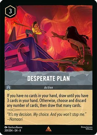 (201/204)  Desperate Plan - Reign of Jafar  Cold Foil