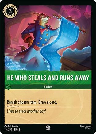 (114/204)  He Who Steals And Runs Away - Reign of Jafar  Cold Foil