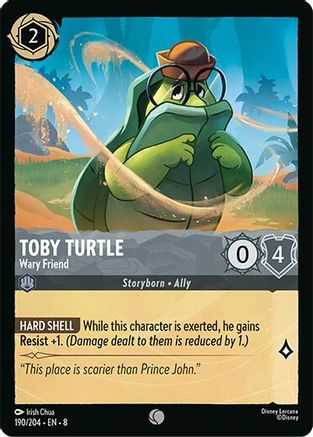 (190/204)  Toby Turtle - Wary Friend - Reign of Jafar  Cold Foil