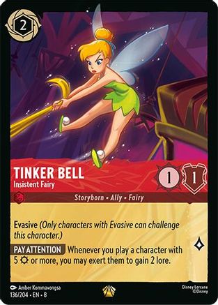 (136/204)  Tinkerbell - Insistent Fairy - Reign of Jafar  Cold Foil
