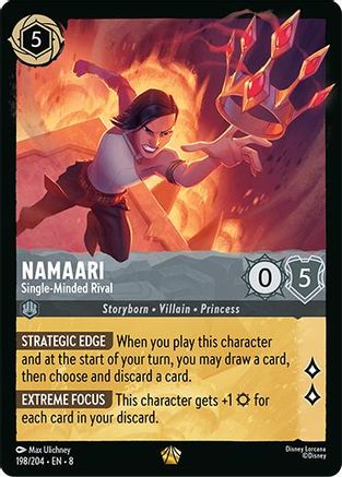 (198/204)  Namaari - Single-Minded Rival - Reign of Jafar  Cold Foil