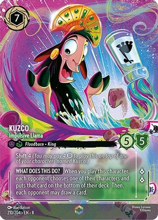 (210/204)  Kuzco - Impulsive Llama (Enchanted) - Reign of Jafar  Holofoil
