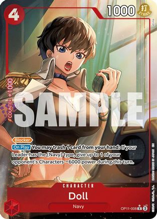 (OP11-008) Doll (Alternate Art) - A Fist of Divine Speed Foil