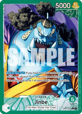 (OP11-021) Jinbe (021) (Alternate Art) - A Fist of Divine Speed Foil