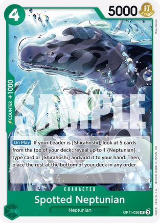 (OP11-036) Spotted Neptunian - A Fist of Divine Speed Normal