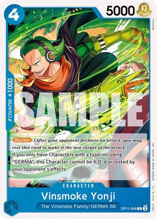 (OP11-046) Vinsmoke Yonji - A Fist of Divine Speed Normal