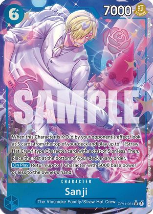 (OP11-051) Sanji (Alternate Art) - A Fist of Divine Speed Foil