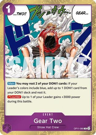 (OP11-080) Gear Two - A Fist of Divine Speed Foil