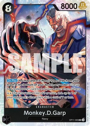 (OP11-095) Monkey.D.Garp - A Fist of Divine Speed Foil