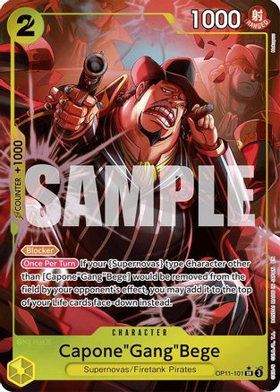 (OP11-101) Capone"Gang"Bege (101) (Alternate Art) - A Fist of Divine Speed Foil