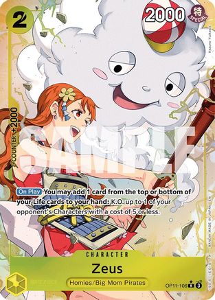(OP11-106) Zeus (Alternate Art) - A Fist of Divine Speed Foil