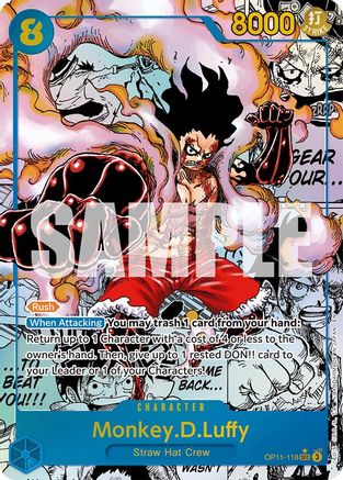 (OP11-118) Monkey.D.Luffy (118) (Manga) - A Fist of Divine Speed Foil