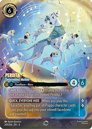 (207/204)  Perdita - Determined Mother (Enchanted) - Reign of Jafar  Holofoil
