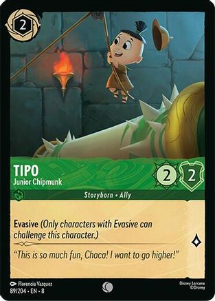 (089/204)  Tipo - Junior Chipmunk - Reign of Jafar  Normal