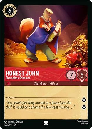 (122/204)  Honest John - Shameless Schemer - Reign of Jafar  Cold Foil