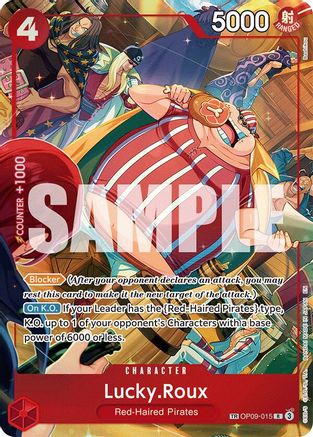 (OP09-015) Lucky.Roux (Treasure Rare) - A Fist of Divine Speed Foil
