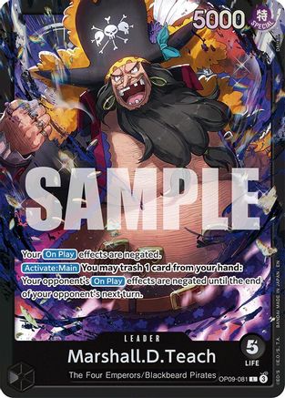 (OP09-081) Marshall.D.Teach (OP09-081) - Starter Deck 27: BLACK Marshall.D.Teach Foil