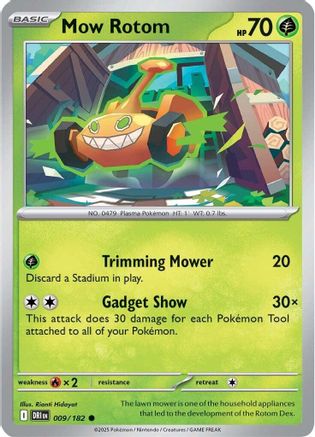 Mow Rotom (9/182) - SV10 Destined Rivals Reverse Holofoil - Common