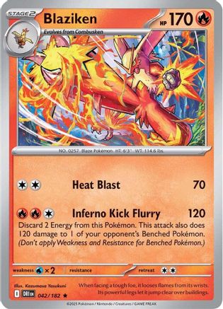 Blaziken (42/182) - SV10 Destined Rivals Holofoil - Rare