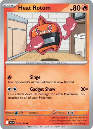 Heat Rotom (43/182) - SV10 Destined Rivals Reverse Holofoil - Common