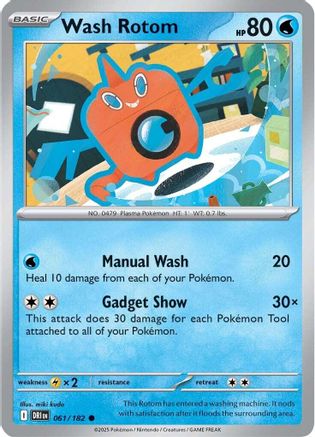 Wash Rotom (61/182) - SV10 Destined Rivals  - Common