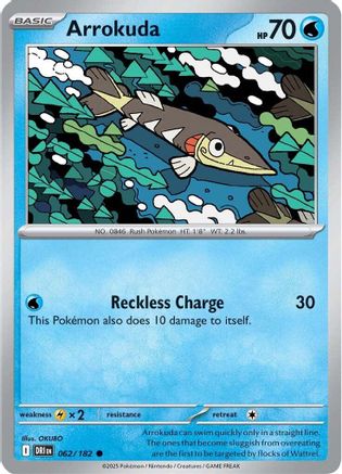 Arrokuda (62) - SV10 Destined Rivals Reverse Holofoil - Common