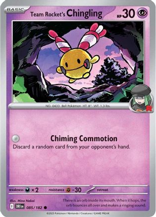 Team Rocket's Chingling (85/182) - SV10 Destined Rivals Reverse Holofoil - Common