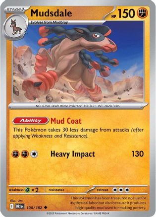 Mudsdale (108/182) - SV10 Destined Rivals  - Uncommon