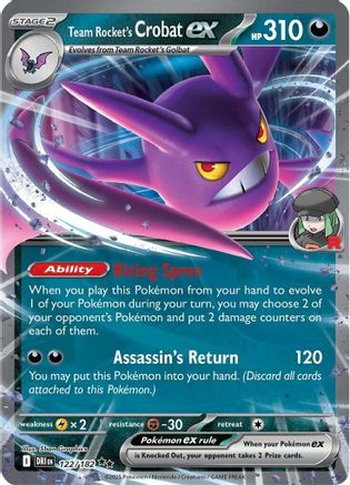 Team Rocket's Crobat ex (122/182) - SV10 Destined Rivals Holofoil - Double Rare