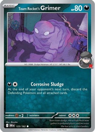 Team Rocket's Grimer (123/182) - SV10 Destined Rivals Reverse Holofoil - Common