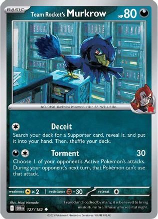 Team Rocket's Murkrow (127/182) - SV10 Destined Rivals  - Uncommon