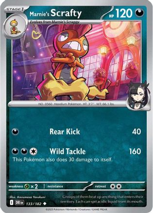 Marnie's Scrafty (133/182) - SV10 Destined Rivals  - Uncommon