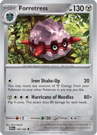 Forretress (140/182) - SV10 Destined Rivals Reverse Holofoil - Uncommon
