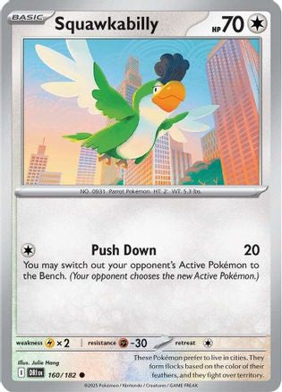 Squawkabilly (160/182) - SV10 Destined Rivals Reverse Holofoil - Common