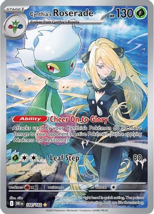 Cynthia's Roserade (184/182) - SV10 Destined Rivals Holofoil - Illustration Rare